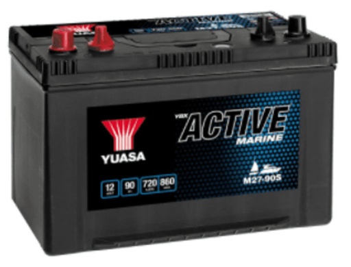 [YUASM27-90] Batterij met zuur - 90AH - 304x173x225
