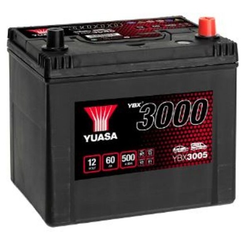 [YUASYBX3005] Batterij 12V - 60AH - 231x173x225