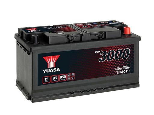 [YUASYBX3019] Batterij 12V - 95AH - 353x175x190 - Plus rechts