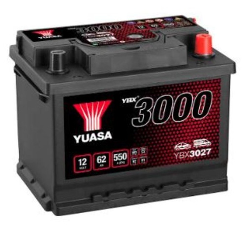[YUASYBX3027] Batterie 12V - 62AH - 242x175x190