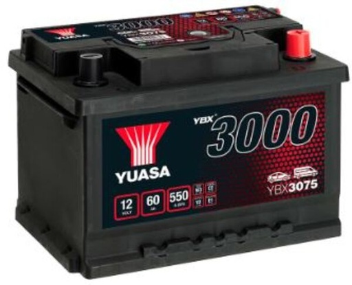[YUASYBX3075] Batterij 12V - 60AH - 245x175x175