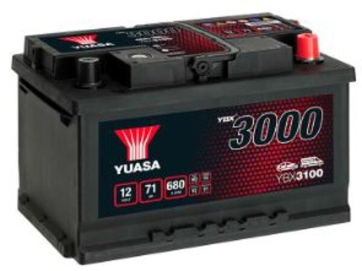 [YUASYBX3100] Batterij 12V - 71AH - 278x175x175