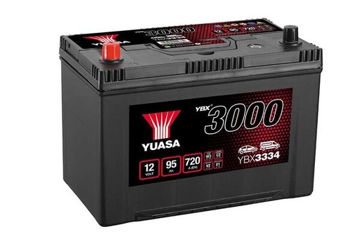 [YUASYBX3334] Batterij 12V - 95AH - 304x174x225 - Plus links