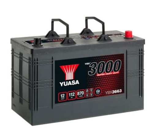 [YUASYBX3663] Batterij 12V - 112AH - 346x173x234