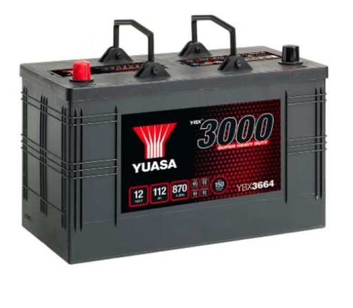 [YUASYBX3664] Batterij 12V - 112AH - 346x173x234