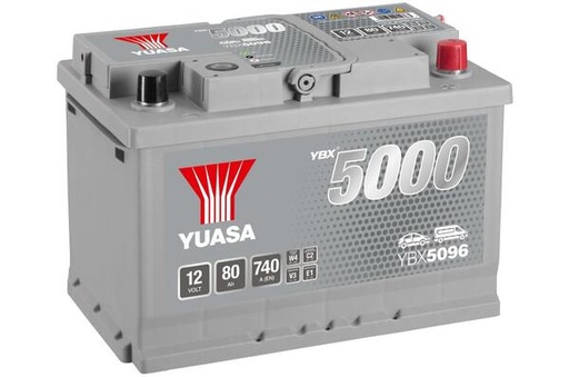 [YUASYBX5096] Batterij 12V - 80AH - 278x175x190