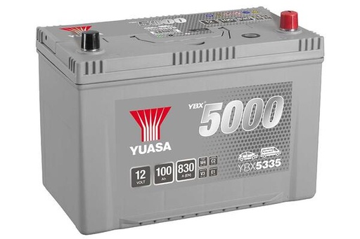 [YUASYBX5335] Batterij 12V - 100AH - 304x173x225 - Plus rechts