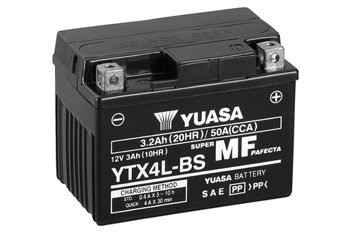 [YUASYTX4L-BS] Batterie 12V 3,2Ah 114x71x86