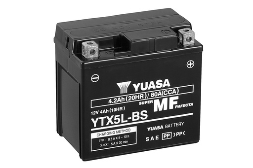 [YUASYTX5L-BS] Batterij 12V 4,2Ah 114x71x106