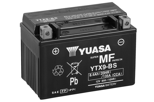 [YUASYTX9-BS] Batterij 12V 8,4Ah 150x87x105