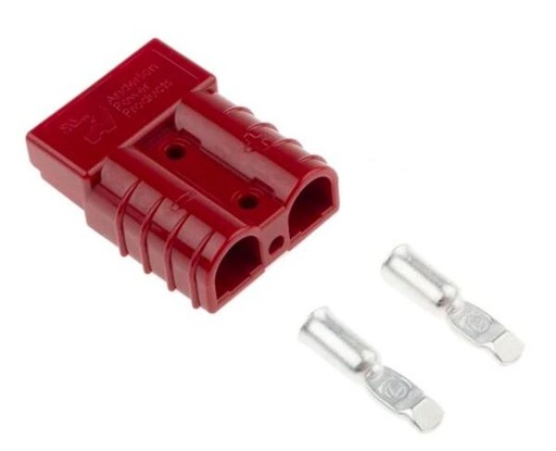 [ZENI00200002] Conneteur male - femelle - 50A - Rouge (24v)