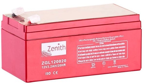 [ZENIZGL120020] Batterie AGM 12V - 3,2AH - 134x67x60mm