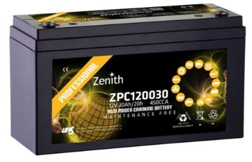 [ZENIZPC120030] Batterie  12V 30A - 250x97x142